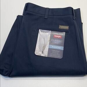 TIMBERCREEK Mens 34 Navy Blue Pleated Khaki Pants
